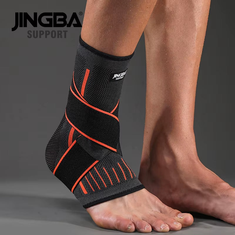 1PCS Football Ankle Support+Basketball Knee Pad Elbow Brace Support Protector +Wristband Boxing Hand Wrap Support