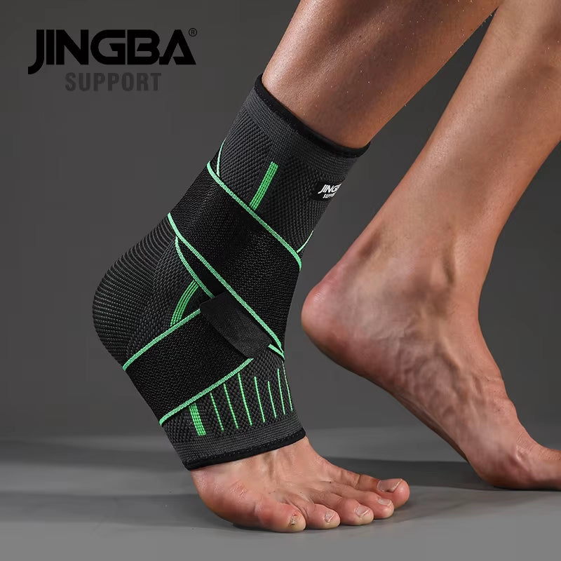1PCS Football Ankle Support+Basketball Knee Pad Elbow Brace Support Protector +Wristband Boxing Hand Wrap Support