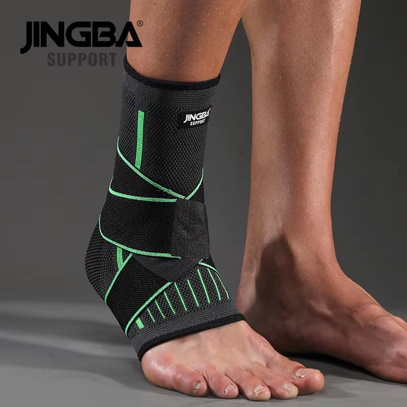 1PCS Football Ankle Support+Basketball Knee Pad Elbow Brace Support Protector +Wristband Boxing Hand Wrap Support